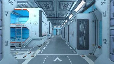 Uzay gemisinin içinde 3B görüntüleme