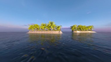 Issız adanın 3 boyutlu canlandırması