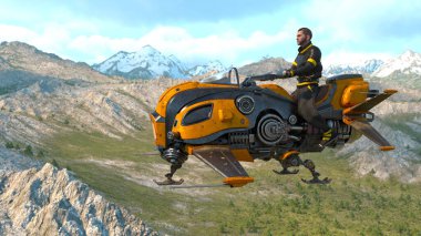 Uçan makinenin 3B görüntülemesi