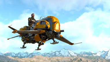 Uçan makinenin 3B görüntülemesi