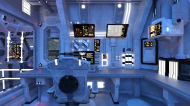 Uzay gemisinin içinde 3B görüntüleme