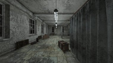 Terk edilmiş binanın 3B canlandırması