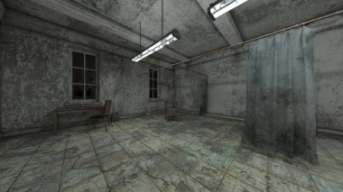 Terk edilmiş binanın 3B canlandırması