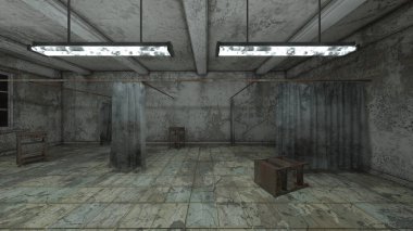 Terk edilmiş binanın 3B canlandırması