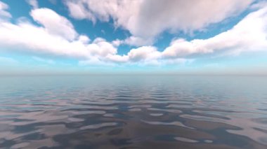 Deniz görünümünün 3B CG görüntülemesi