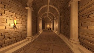 Bina koridorunun 3B görüntülemesi