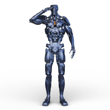 Teknoloji robotunun 3 boyutlu canlandırması