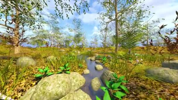 Renderização Paisagem Verde — Vídeo de Stock