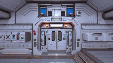 Uzay gemisinin içinde 3B görüntüleme