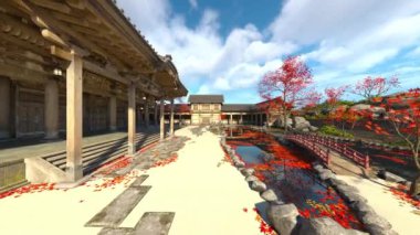 Japon tarzı malikanenin 3D görüntüsü