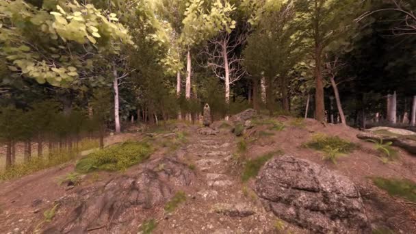 Renderização Monumento Pedra — Vídeo de Stock