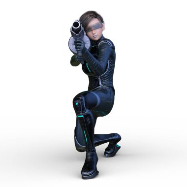 Silahlı Kadın 'ın 3 boyutlu canlandırması