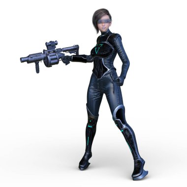 Silahlı Kadın 'ın 3 boyutlu canlandırması