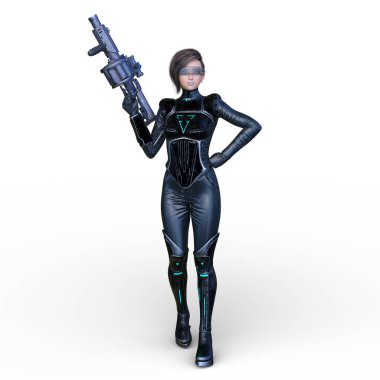 Silahlı Kadın 'ın 3 boyutlu canlandırması