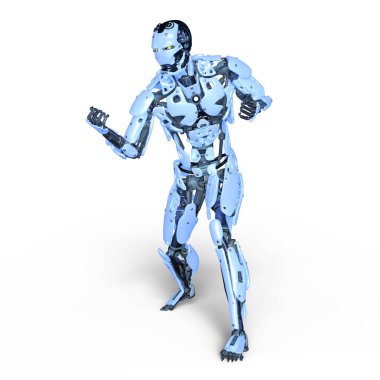 Teknoloji robotunun 3 boyutlu canlandırması