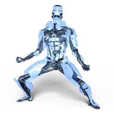 Teknoloji robotunun 3 boyutlu canlandırması