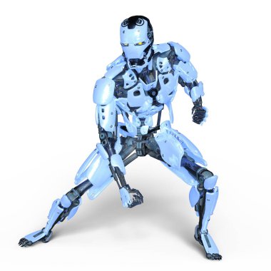 Teknoloji robotunun 3 boyutlu canlandırması