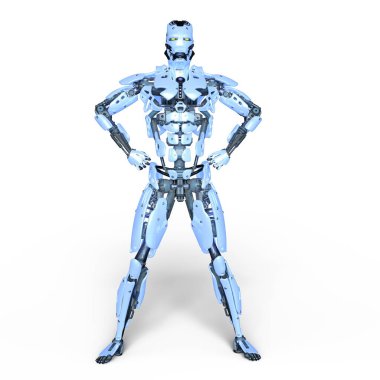 Teknoloji robotunun 3 boyutlu canlandırması