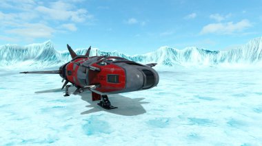 Uzay gemisinin 3B görüntülemesi