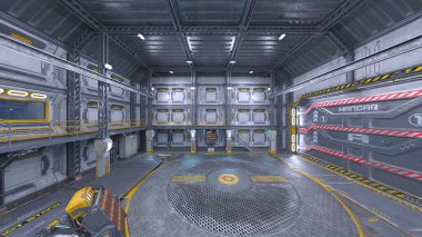 Uzay gemisinin içinde 3B görüntüleme