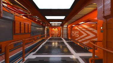 Uzay gemisinin içinde 3B görüntüleme