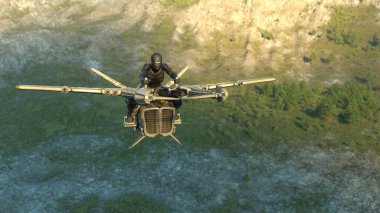 Uçan makinenin 3B görüntülemesi