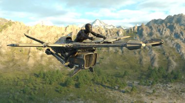 Uçan makinenin 3B görüntülemesi