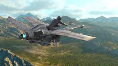 Uçan makinenin 3B görüntülemesi