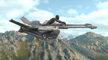 Uçan makinenin 3B görüntülemesi