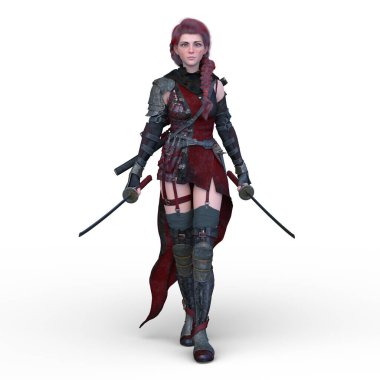 Savaşçı kadının 3 boyutlu canlandırması