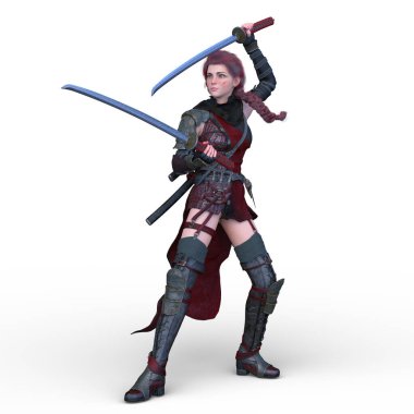 Savaşçı kadının 3 boyutlu canlandırması