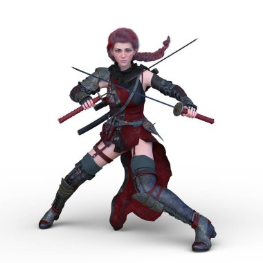 Savaşçı kadının 3 boyutlu canlandırması