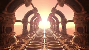 Bina koridorunun 3B görüntülemesi