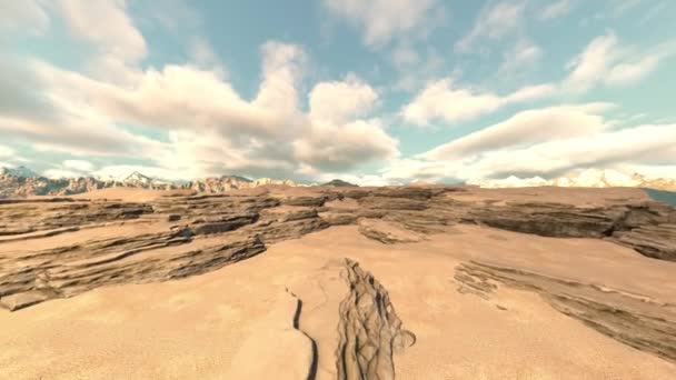 Візуалізація Пустелі Пейзаж — стокове відео