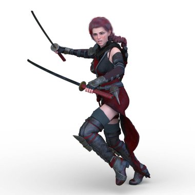 Savaşçı kadının 3 boyutlu canlandırması