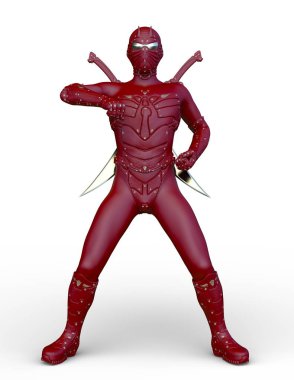 Ninja savaşçısının 3 boyutlu canlandırması