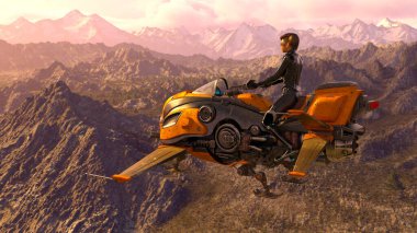 Uçan makinenin 3B görüntülemesi