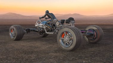 Hız arabasının 3B görüntülemesi