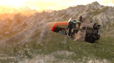 Uçan makinenin 3B görüntülemesi