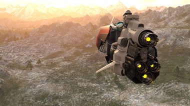 Uçan makinenin 3B görüntülemesi