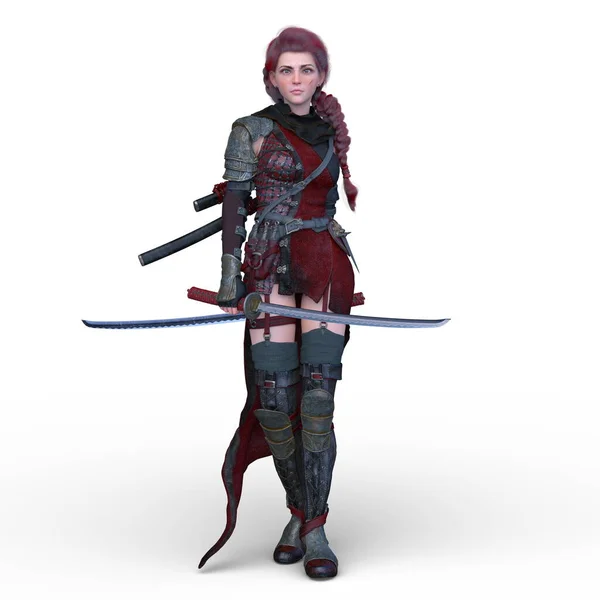 Rendering Warrior Woman — Stock Photo, Image