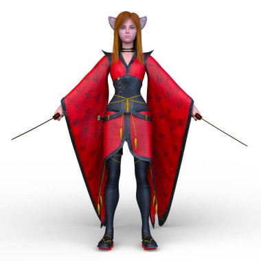 Tilki kızın 3 boyutlu canlandırması