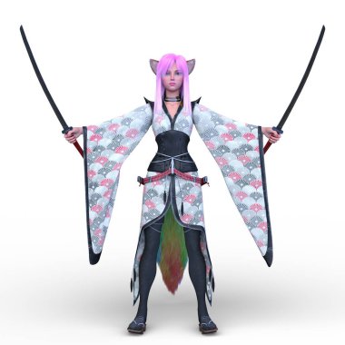 Tilki kızın 3 boyutlu canlandırması