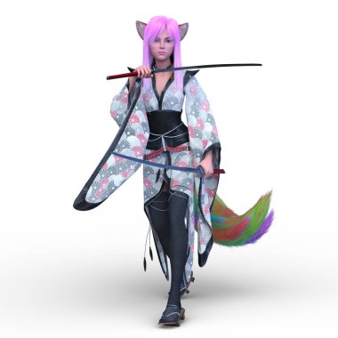 Tilki kızın 3 boyutlu canlandırması