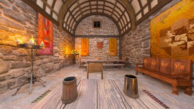 Ortaçağ yaşamının 3 boyutlu canlandırması