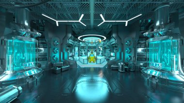 Laboratuvarın içinde 3B görüntüleme