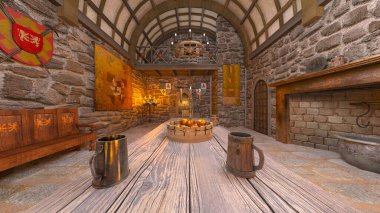 Ortaçağ yaşamının 3 boyutlu canlandırması