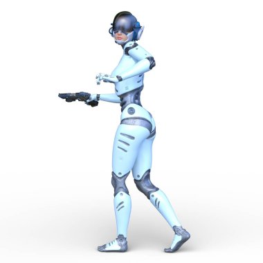 Siber kadının 3 boyutlu canlandırması