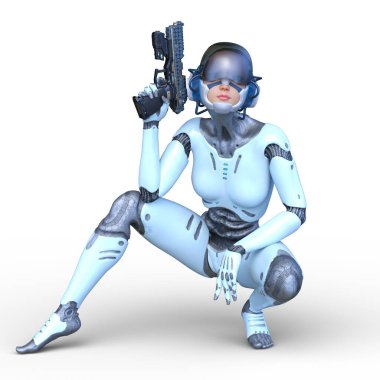 Siber kadının 3 boyutlu canlandırması