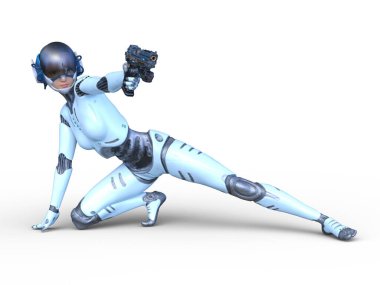 Siber kadının 3 boyutlu canlandırması